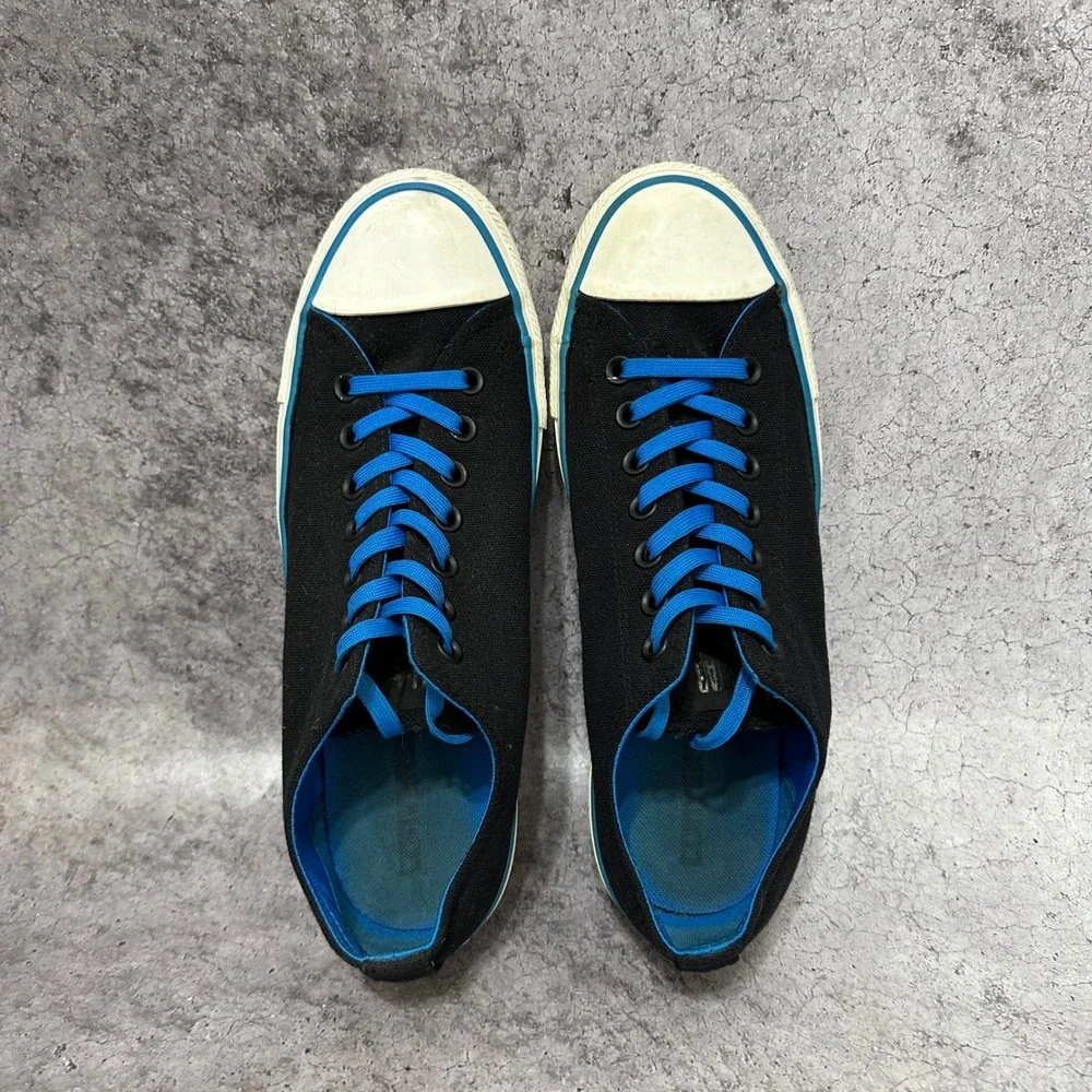 Converse Chuck Taylor All Star Lo Mens 9 Black Electric Blue 137854F Sneakers